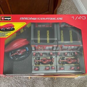 Ferrari formula Red Racing Course DE Toy Set new burago new